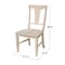 International Concepts Set of Two Panel Back Chairs, Unfinished, PK2 C-110P - alternate 6